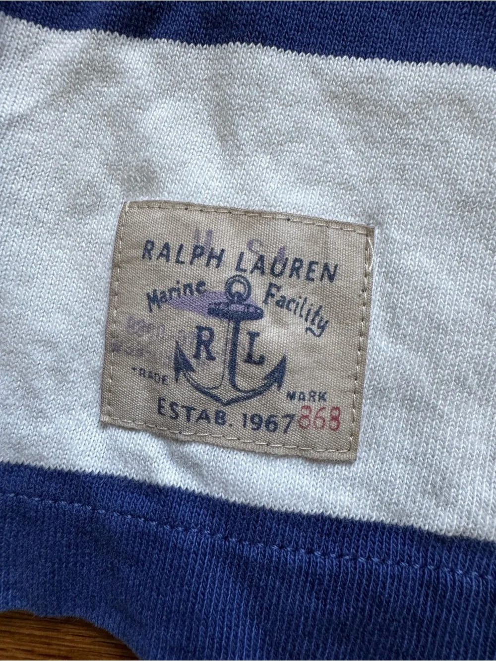 Polo Ralph Lauren XXL Rugby Shirt Fishing 67 Striped Cotton Polo